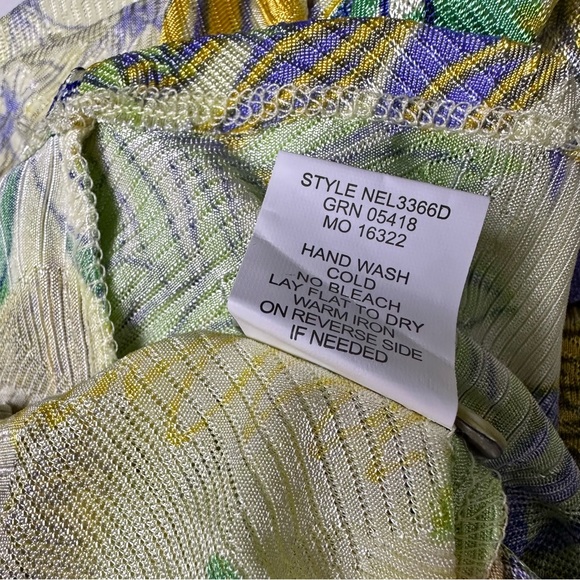 Figueroa & Flower Women's Multicolor Floral Midi Shirred Waist Dress NWT Size L - Picture 13 of 15